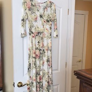 Pinkblush floral maxi dress